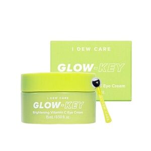 I Dew Care Glow-Key Brightening Vitamin‎ C Eye Cream + De-Puffing Applicator NWB